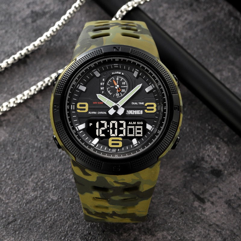 Годинник Skmei 1655CMGNBK Camo Green-Black