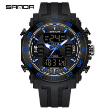 Часы  Sanda 6029 Black-Blue