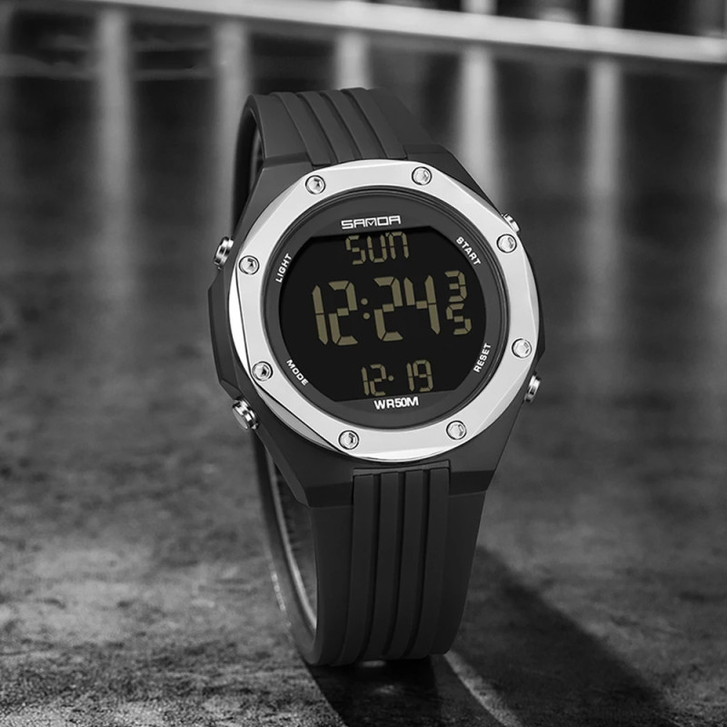 Watch Sanda 6093 Black-Silver