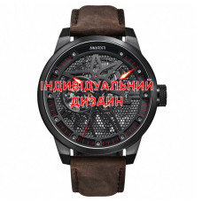 Часы  Awarder 058 Black-Red Leather Индивидуальный дизайн