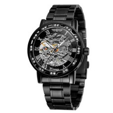 Часы  Winner 8012 Diamonds Automatic Black-Silver
