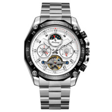 Часы  Forsining 6913 Silver-White-Black