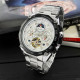 Watch Forsining 6913 Silver-White-Black