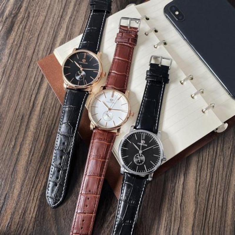 Watch Forsining 8214 Gold-White-Brown