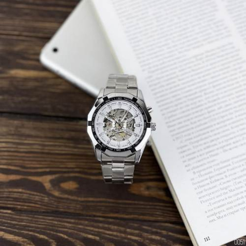 Watch Winner 8042 Silver-Black-White