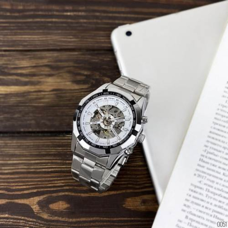 Watch Winner 8042 Silver-Black-White