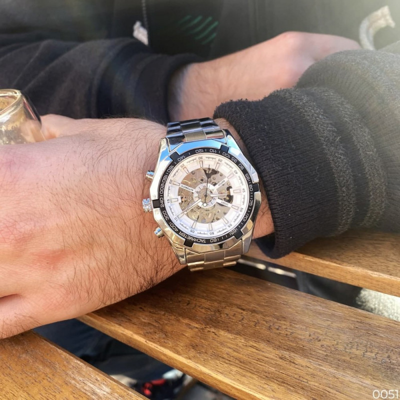 Watch Winner 8042 Silver-Black-White