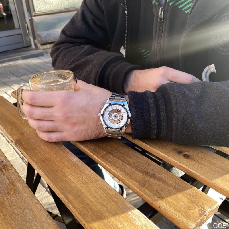 Watch Winner 8042 Silver-Black-White