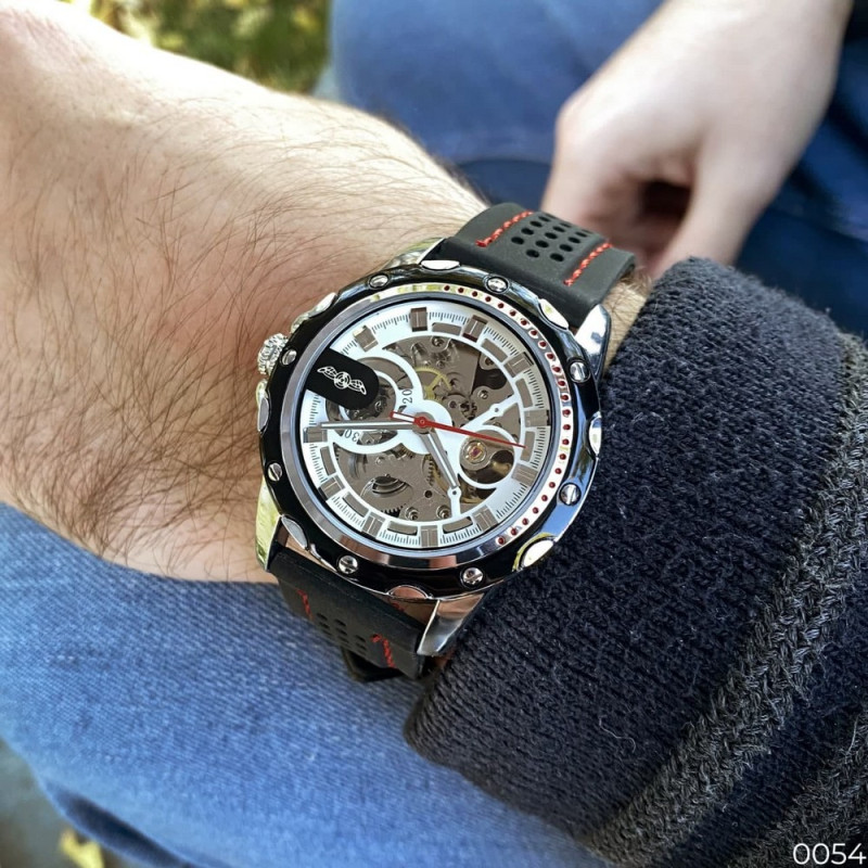 Watch Winner 8027 Black-Silver-White