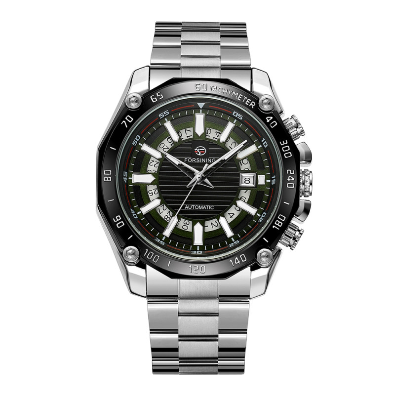 Watch Forsining 8279 Silver-Black