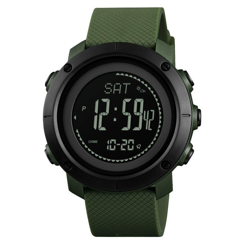 Годинник Skmei 1427AG Army Green + Compass