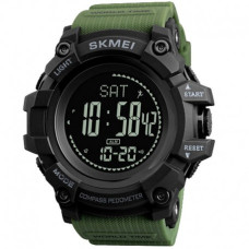 Годинник  Skmei 1356AG Army Green + Compass