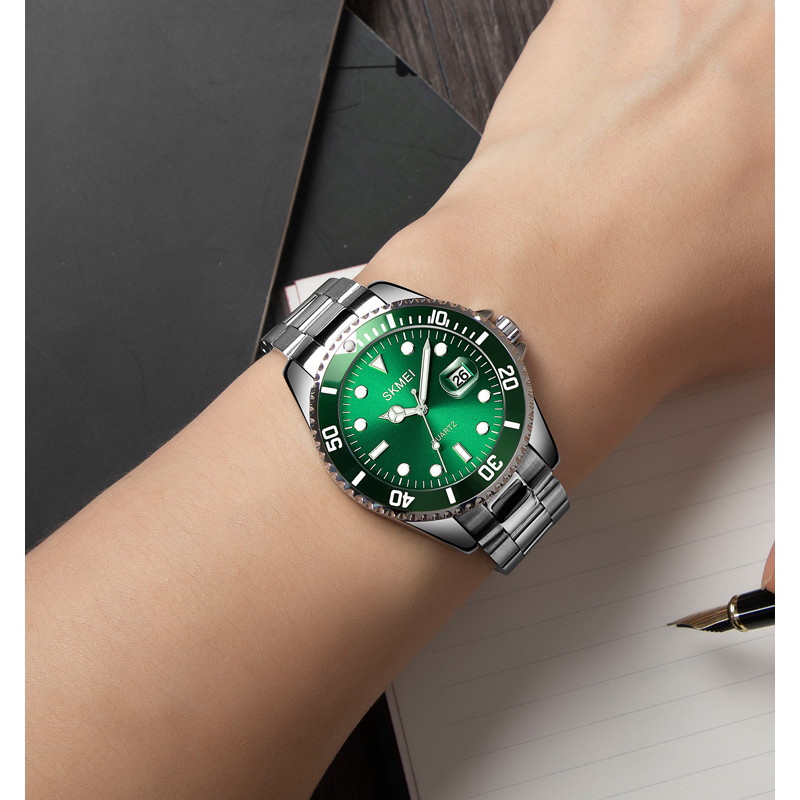 Watch Skmei 1779SIGN Silver-Green STOPPED