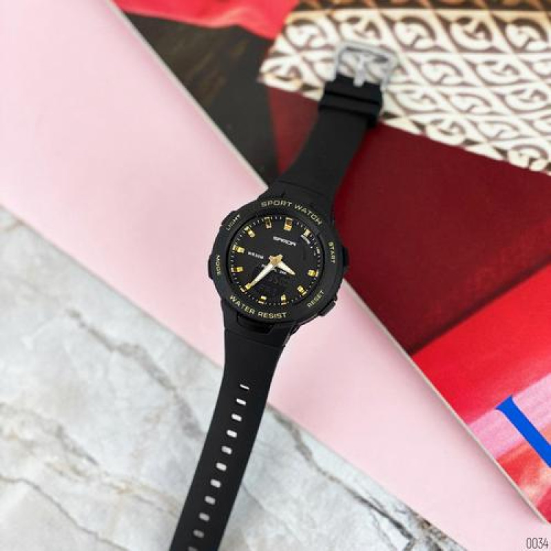 Watch Sanda 6005 Black-Gold