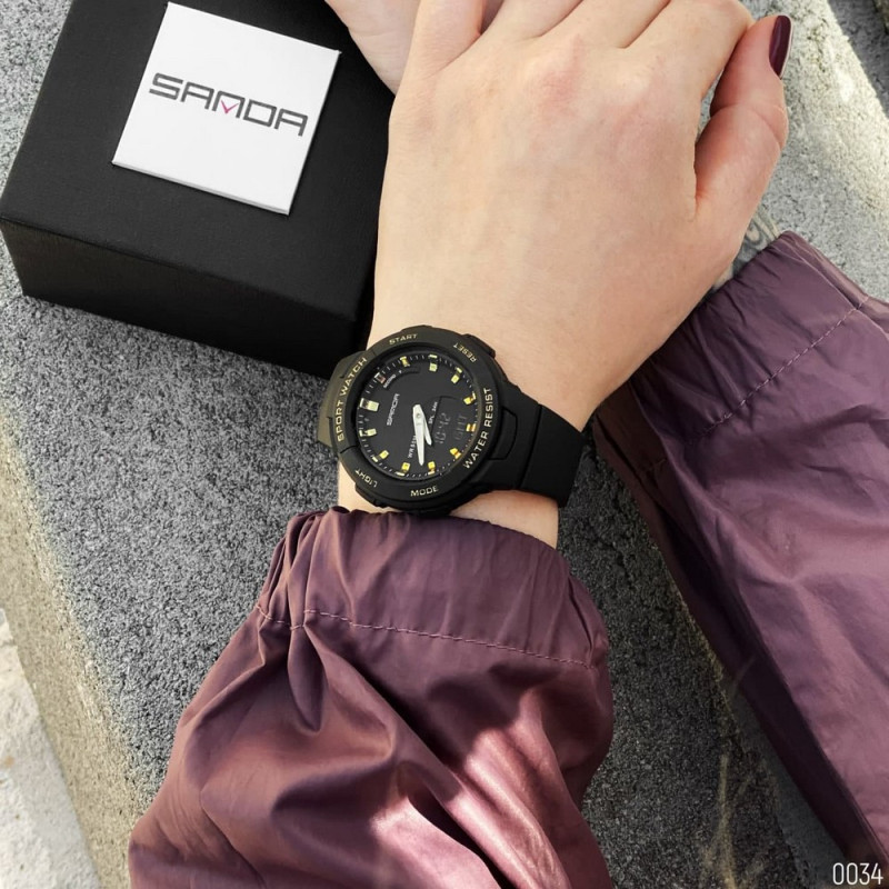 Watch Sanda 6005 Black-Gold