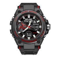 Watch Sanda 3311 Black-Red
