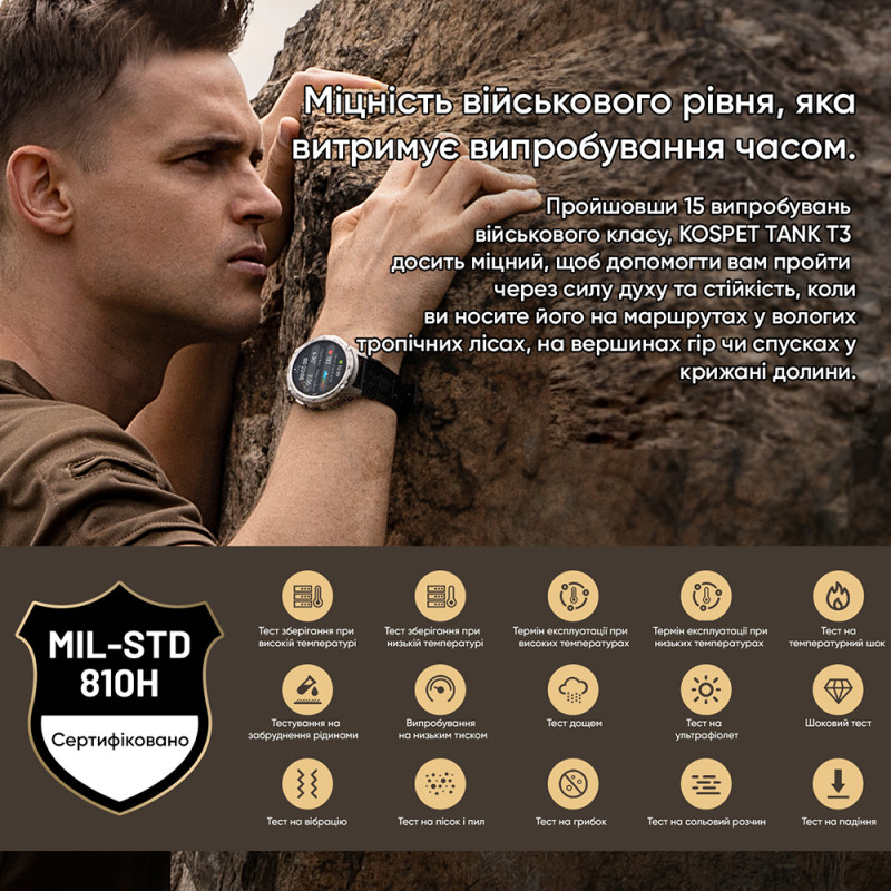 Kospet TANK T3 Silver Watch