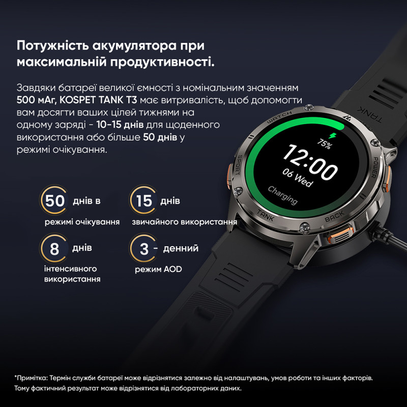 Kospet TANK T3 Silver Watch