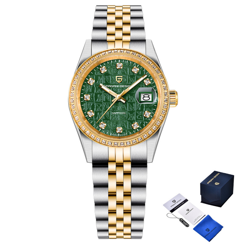Watch Pagani Design PD-1794L Silver-Gold-Green