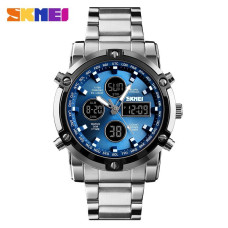 Годинник  Skmei 1389BU Silver-Black-Blue