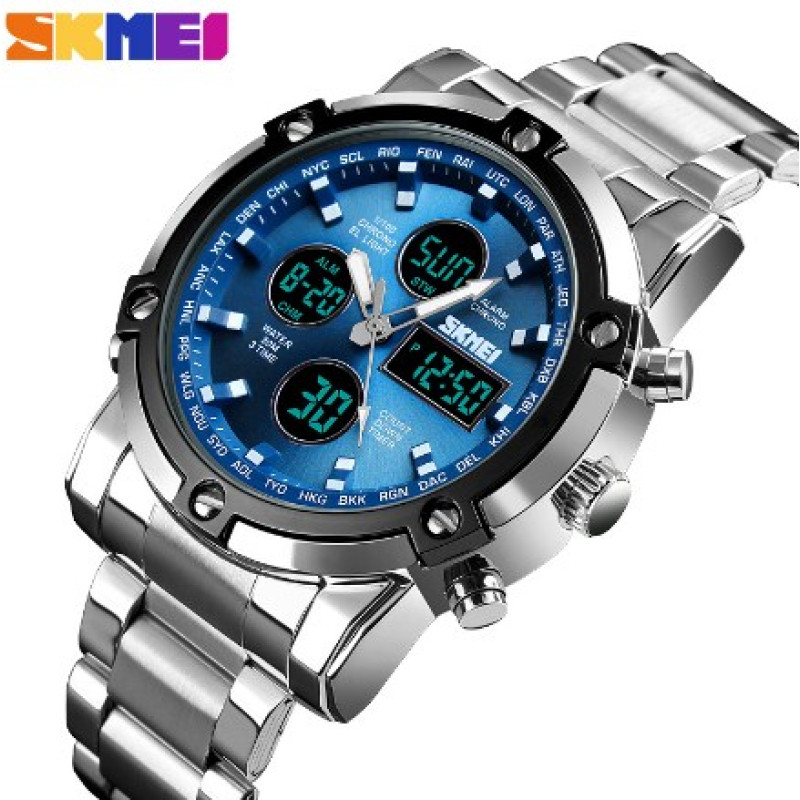 Watch Skmei 1389BU Silver-Black-Blue