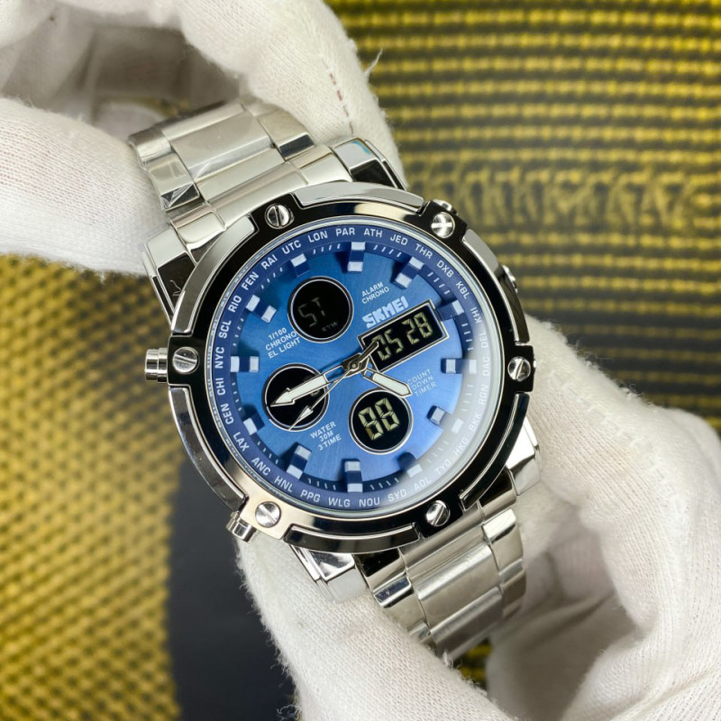 Watch Skmei 1389BU Silver-Black-Blue
