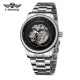 Watch Forsining 8190 Silver-Black Steel