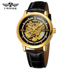 Часы  Forsining 8173 Gold-Black Leather