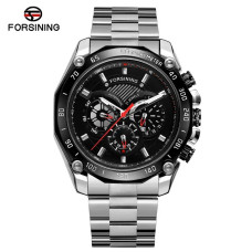 Часы  Forsining 6910 Silver-Black