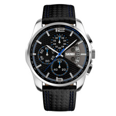 Часы  Skmei 9106BU Silver-Black-Blue