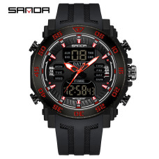Часы  Sanda 6029 Black-Red