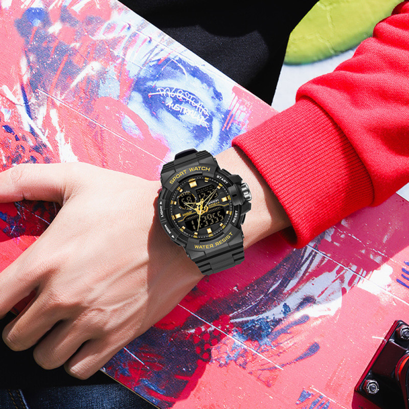 Watch Sanda 6025 Black-Gold