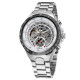 Watch Winner 8067 Silver-Black-White Red Crystal