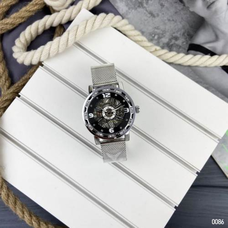 Watch Forsining 8209 Silver-Black