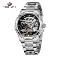 Часы  Forsining 8240 Silver Black