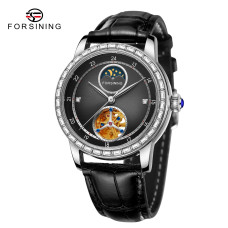 Часы  Forsining 8257 Silver-Black