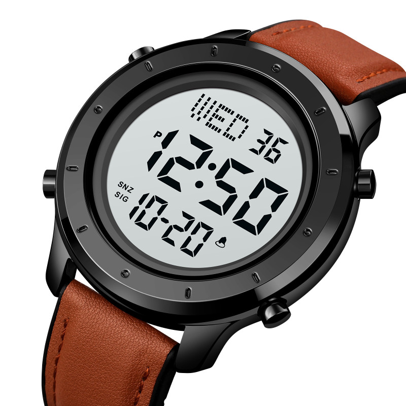 Watch Skmei 1864LBNWT Brown-White Leather