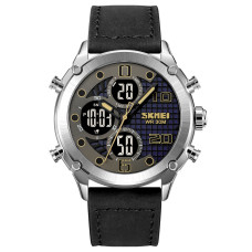 Часы  Skmei 1975LSIBK Silver-Black Leather.