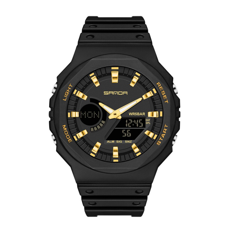 Watch Sanda 6016 Black-Gold