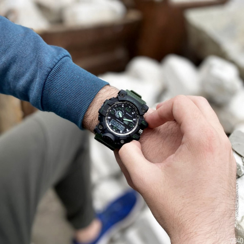 Watch Sanda 742 Green-Black