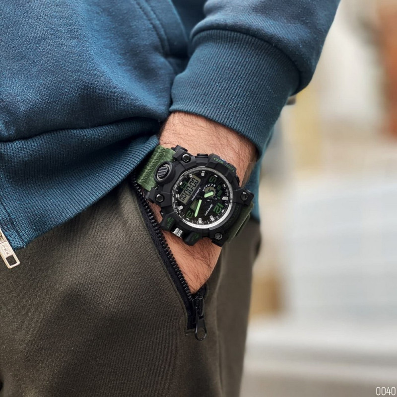 Watch Sanda 742 Green-Black