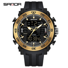 Часы  Sanda 6029 Black-Gold