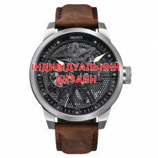Годинник  Awarder 058 Silver-White Leather Індивідуальний дизайн