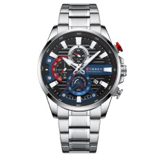Часы  Curren 8415 Silver-Black-Blue