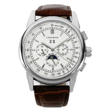 Часы  Forsining 319 Brown-Silver-White