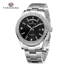 Часы  Forsining 6919 Silver-Black