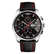 Часы  Skmei 9106RD Silver-Black-Red