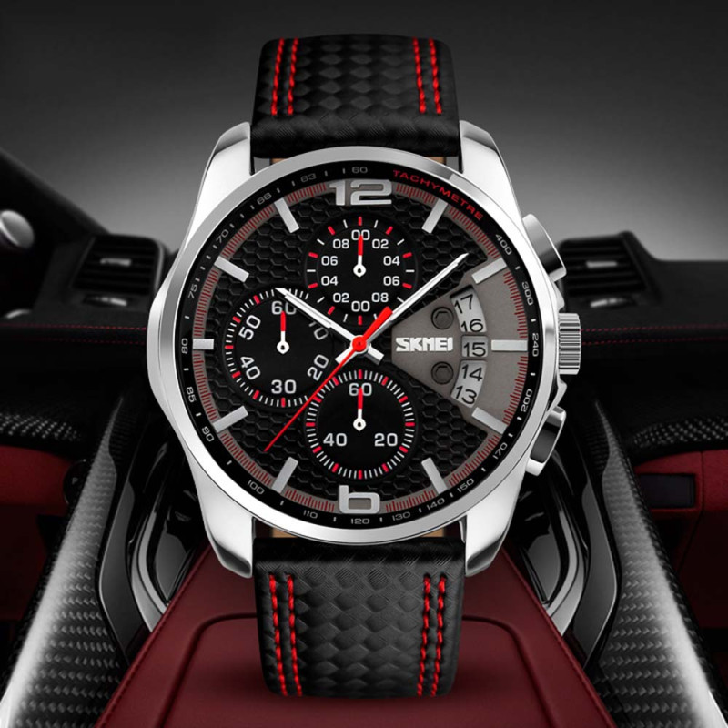 Watch Skmei 9106RD Silver-Black-Red