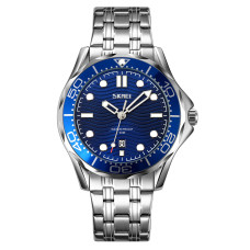 Часы  Skmei 9276SSIBU Silver-Blue Steel Strap