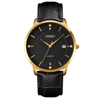 Watch Skmei 1801LGDBK Gold-Black Leather